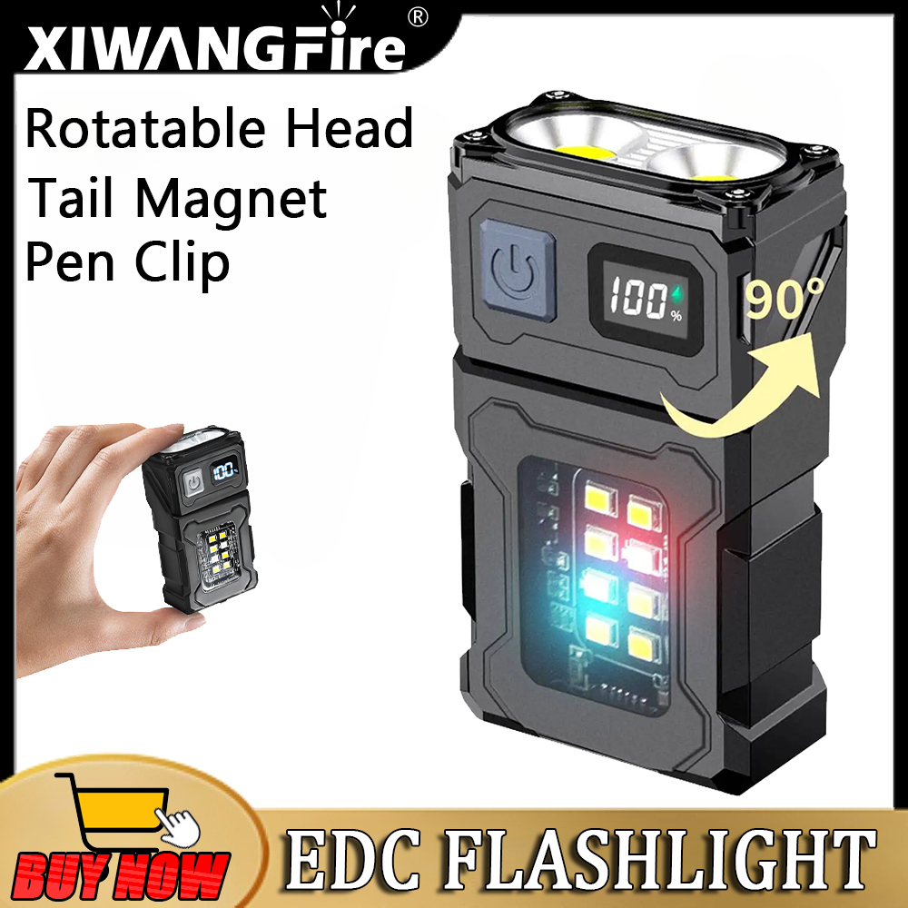 Outdoor Camping Lantern - Mini LED Handheld Flashlights USB Rechargeable