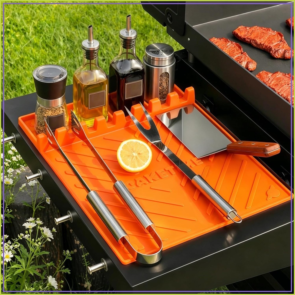 Outdoor Camping Kitchen - Silicone Grill Mats for Blackstone Griddle,