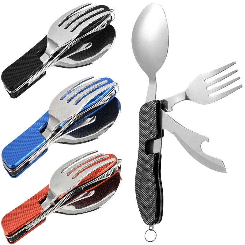 Outdoor Camping Kitchen Set - 4 in1 Foldable Camping Utensil Set