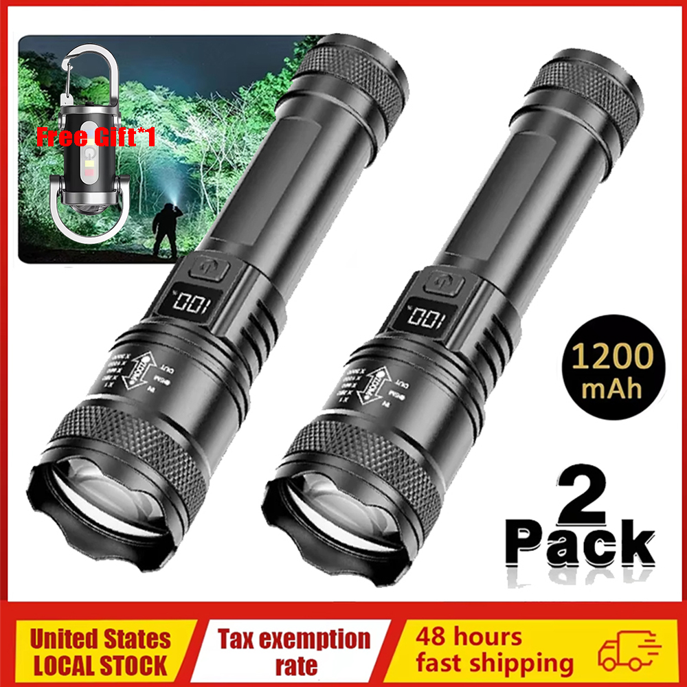 Outdoor Camping Lantern - 100000LM Ultra-bright Flashlight Type-C Rechargeable LED