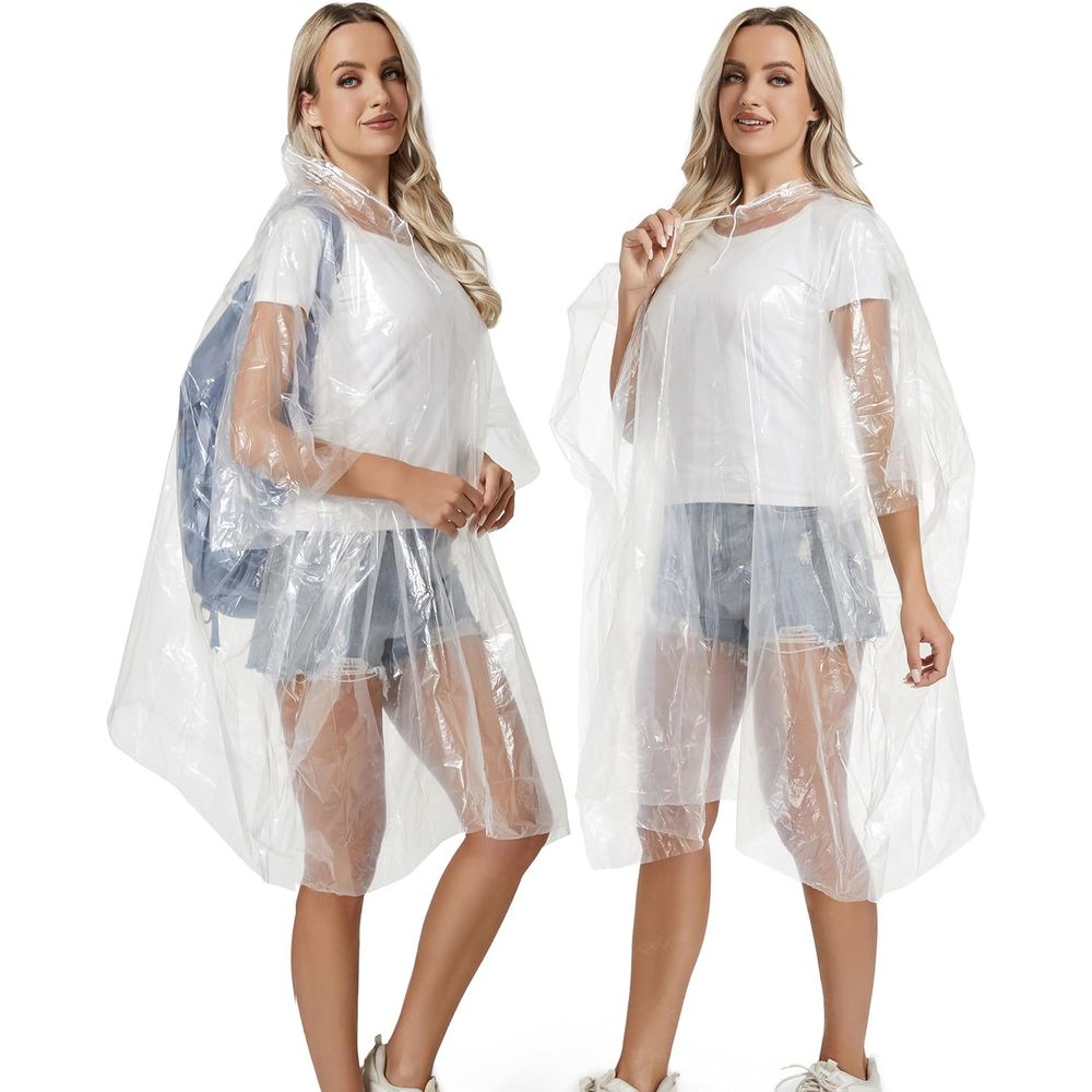 Camping Rain Poncho - 12 Pack Disposable Rain Ponchos for