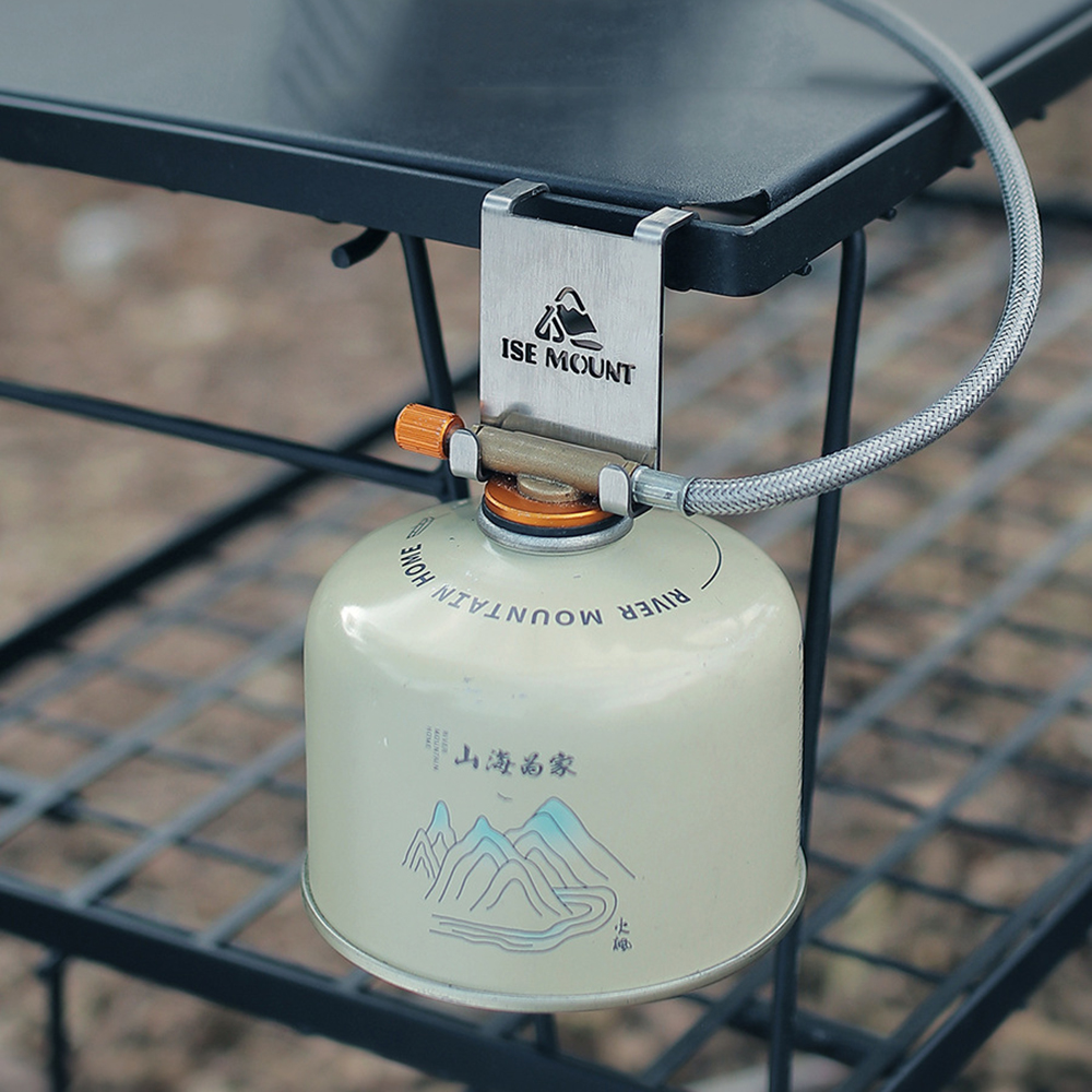 Outdoor Camping Table With Storage - Hang Gas Canister Hook Camping Tables
