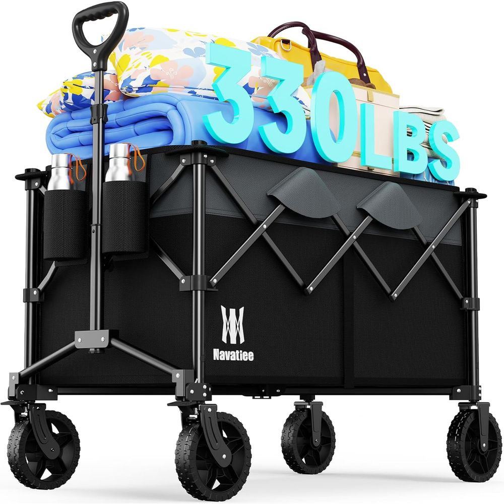 Outdoor Camping Shop - Large Collapsible Utility Wagon with Silent