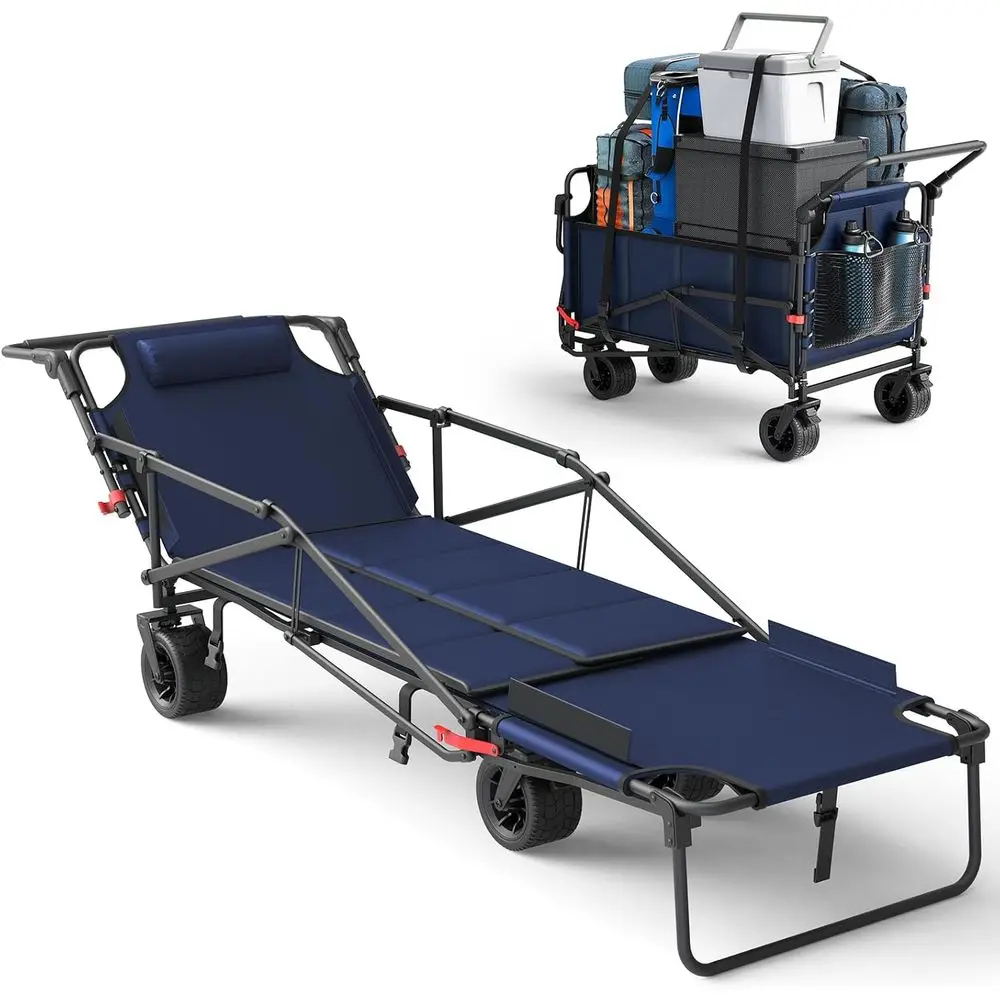 Outdoor Camping Shop - Dual-Purpose Folding Utility Wagon with Convertible