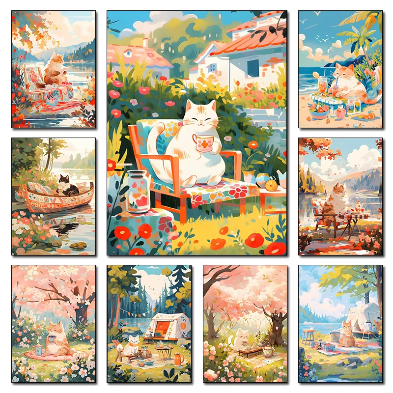 Outdoor Camping Wallpaper - 5D DIY Full Drill Diamond Painting
