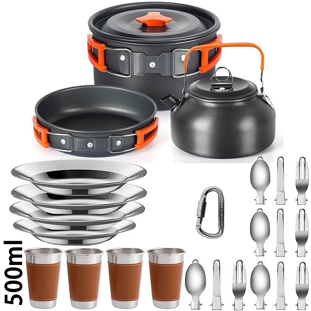 Outdoor Camping Kitchen Set - Outdoor camping cooking set, non stick