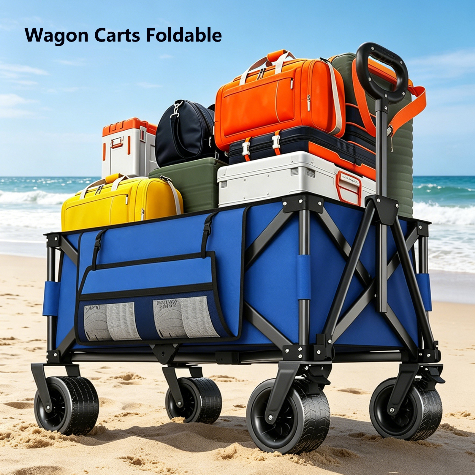Outdoor Camping Shop - Outdoor Wagon Carts Foldable, 460 LBS