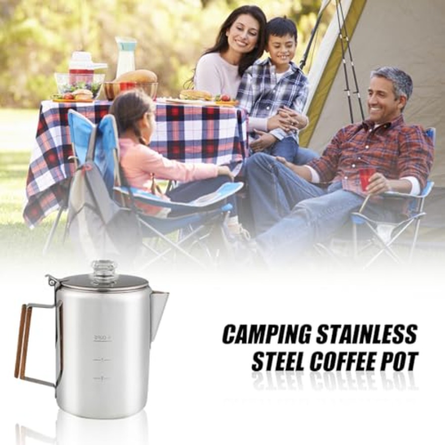 Stainless Steel Coffee Percola - Camp Percolator Coffee ulasan dan harga
