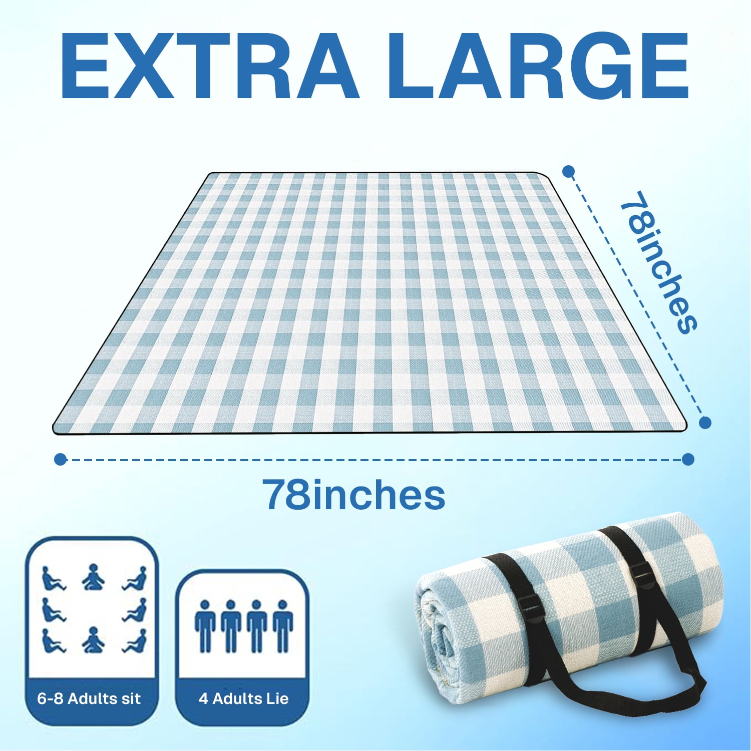 78x78 Inch Extra Large Foldabl - Outdoor Camping Mats Large ulasan dan harga