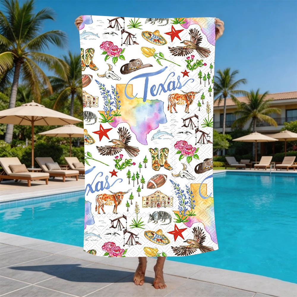 Watercolor Texas Western Cowbo - Outdoor Camping In Texas ulasan dan harga