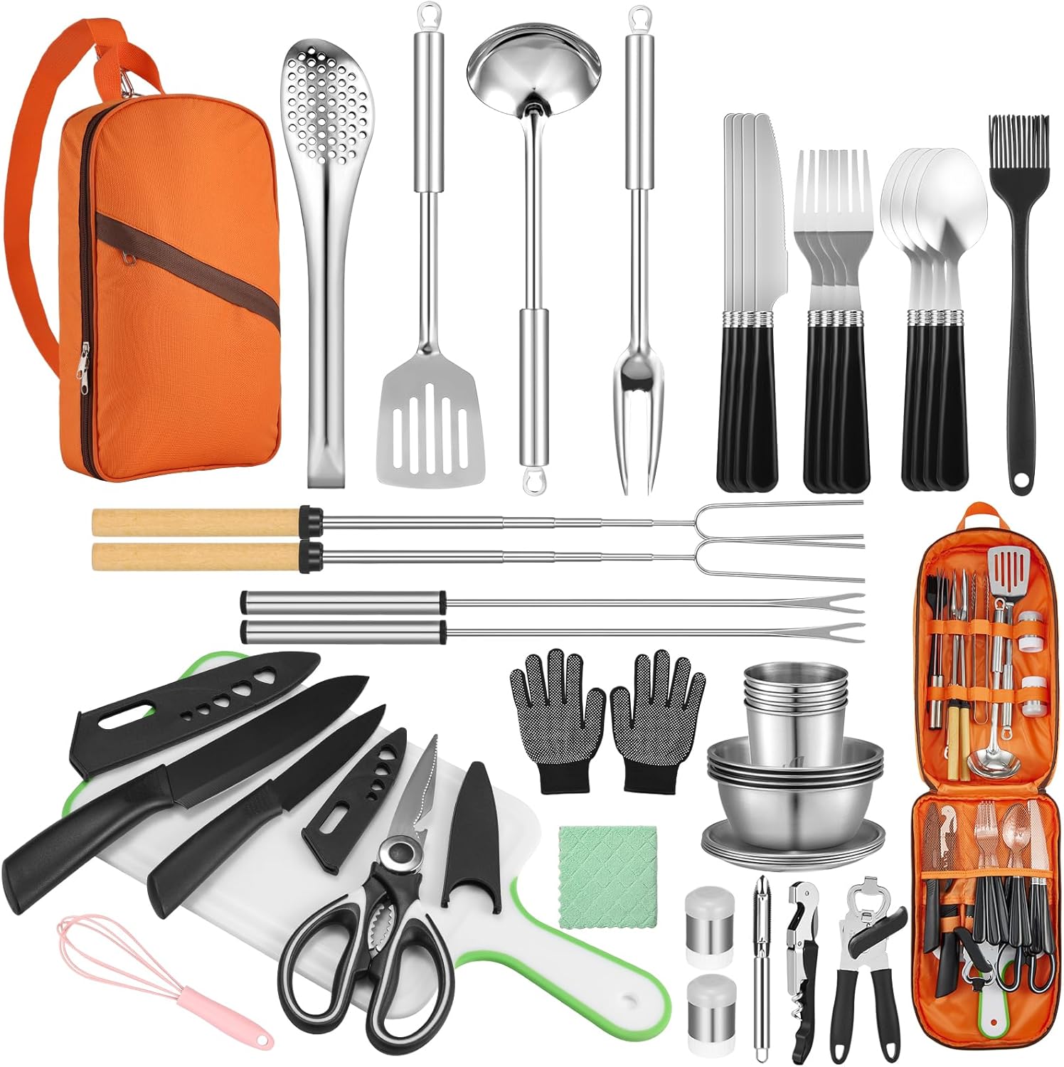45-Piece Camping Cookware Set  - Outdoor Camping Kitchen Set ulasan dan harga