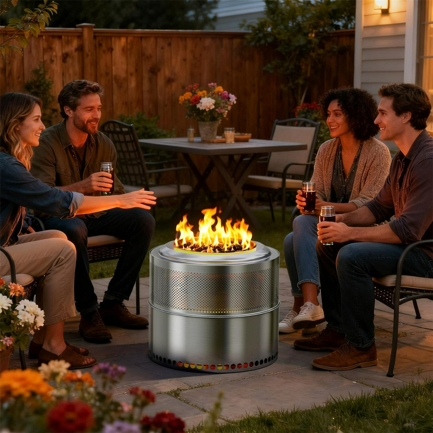 50 CM Smokeless Camping Fire P - Outdoor Camping Fire Pit ulasan dan harga