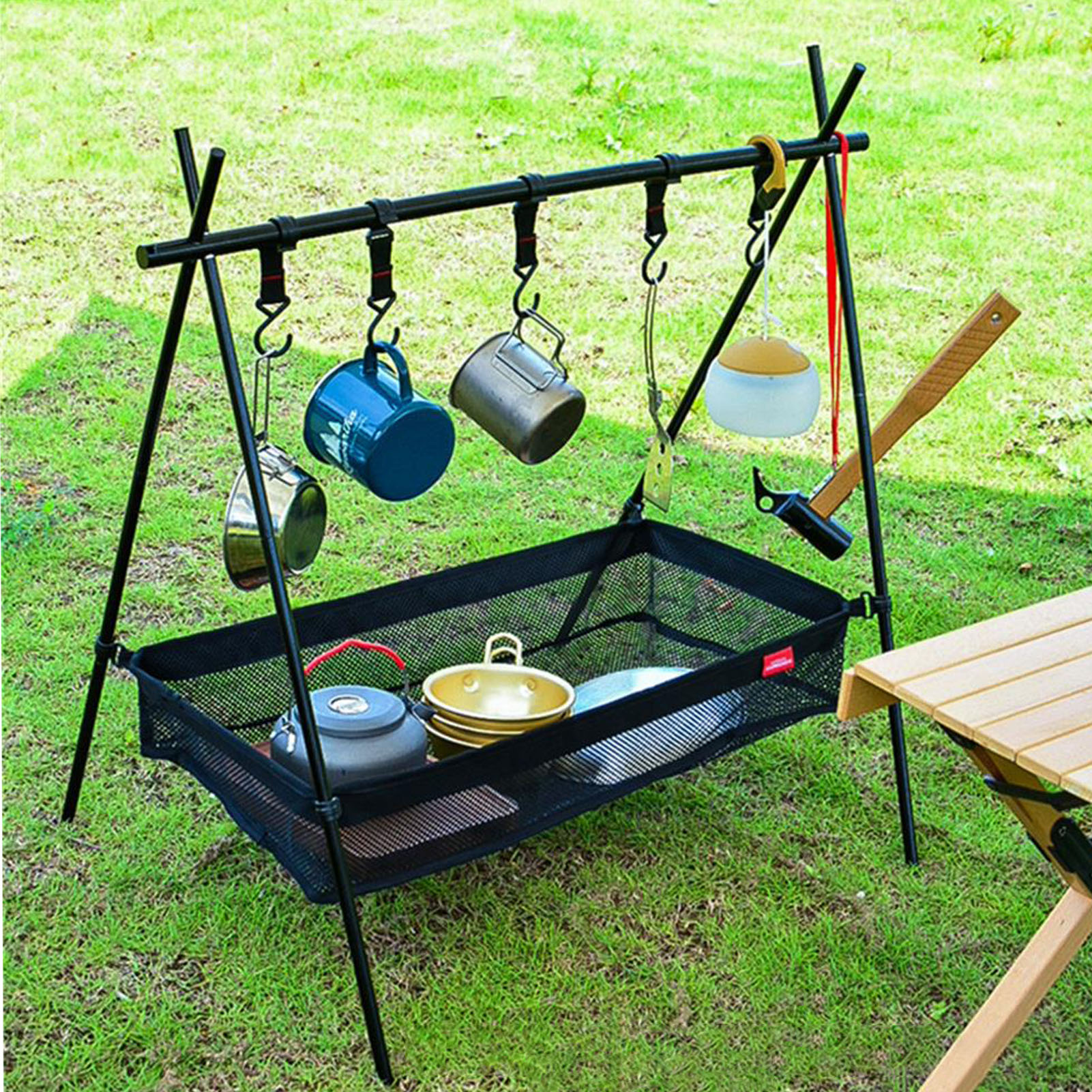 Picnic Under Table Storage Bag - Outdoor Camping Table With Storage ulasan dan harga