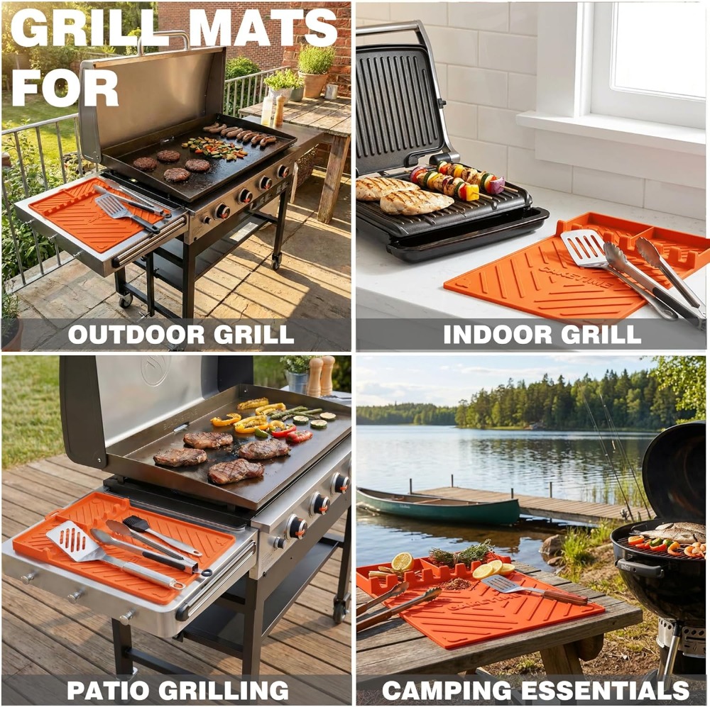 Silicone Grill Mats for Blacks - Outdoor Camping Kitchen ulasan dan harga