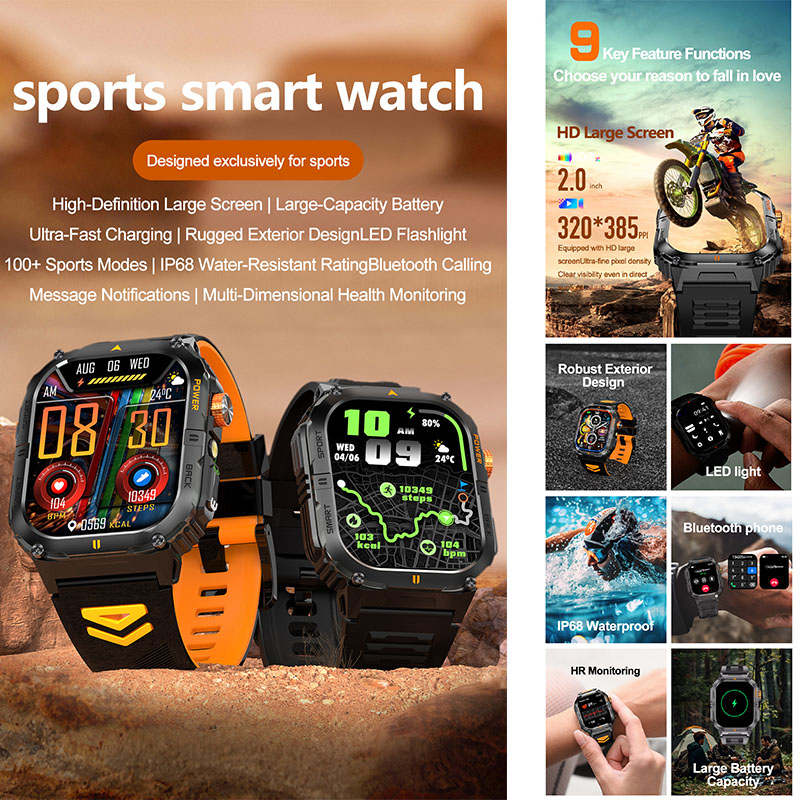 Military Smartwatch Outdoor Sp - Outdoor Camping Japan ulasan dan harga