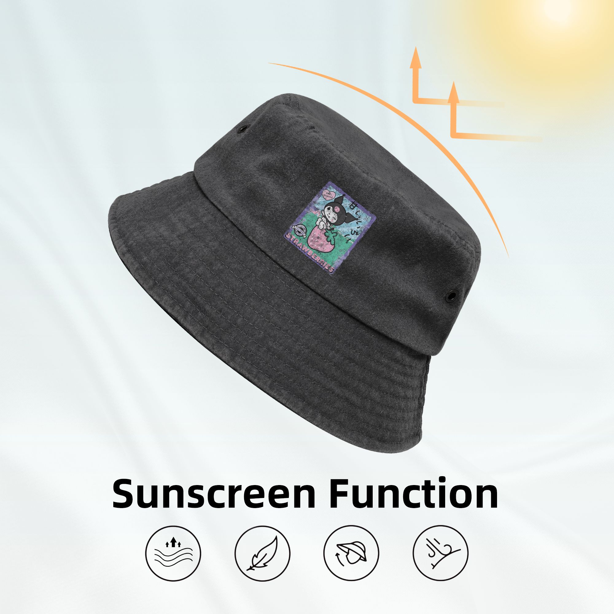 Woman Bucket Hat Kuromi Strawb - Outdoor Camping Ideas For Adults ulasan dan harga