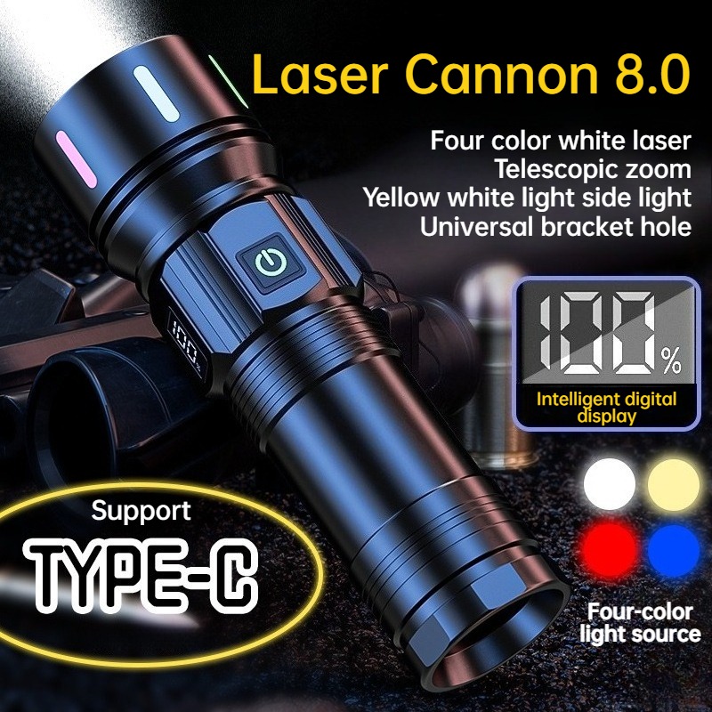Strong Light LED Flashlight Te - Outdoor Camping Lantern ulasan dan harga