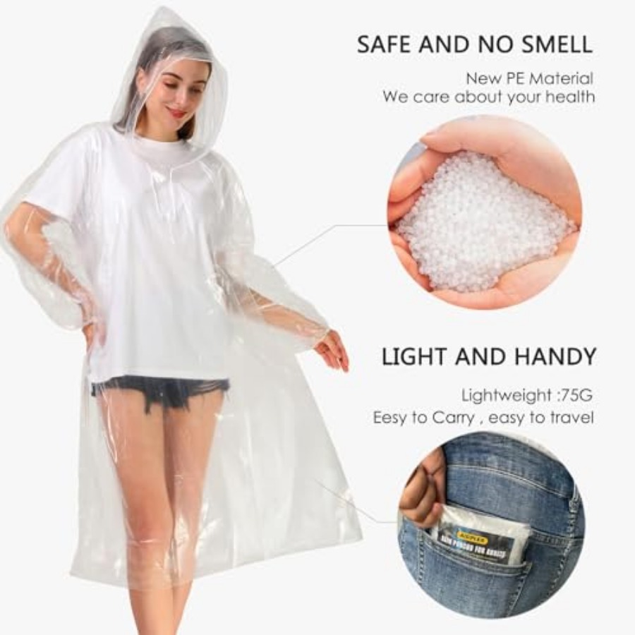 Disposable Rain Ponchos for Ad - Camping Rain Poncho ulasan dan harga