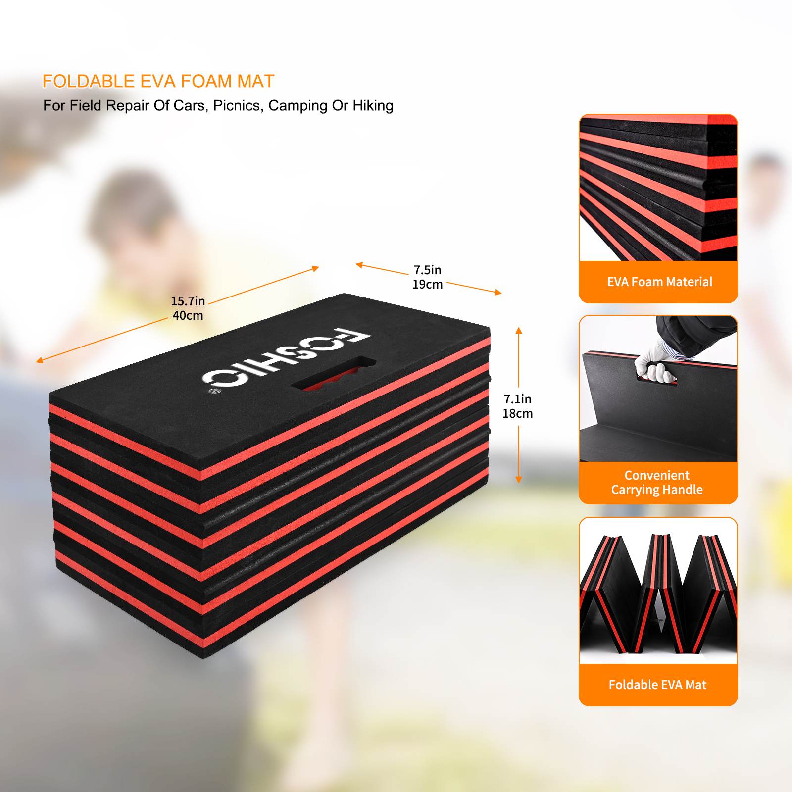 EHDIS 2-Fold/6-Fold Foldable W - Outdoor Camping Mat Waterproof ulasan dan harga