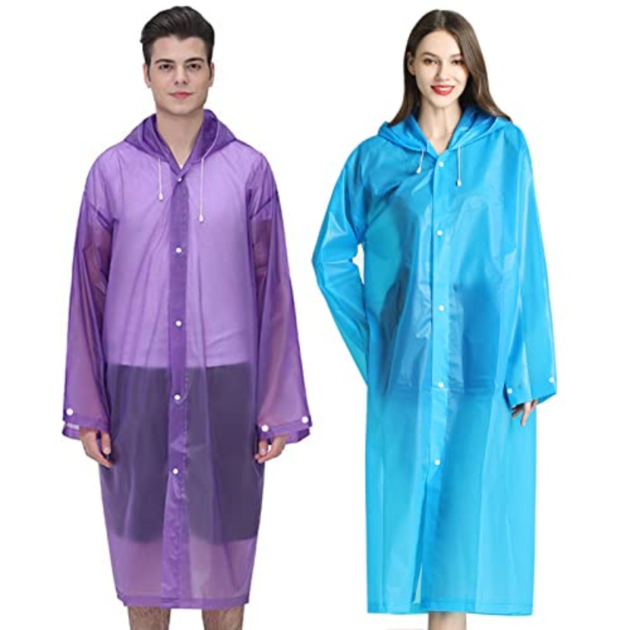 Rain Ponchos Raincoats for Adu - Camping Rain Poncho ulasan dan harga