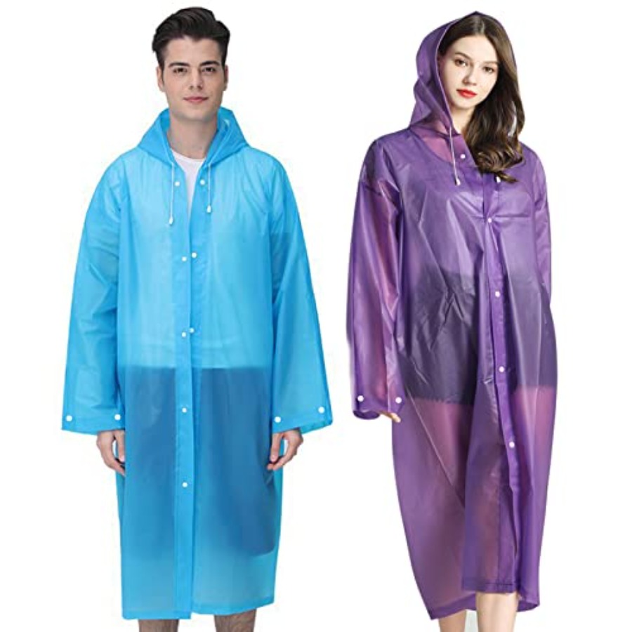 Rain Ponchos Raincoats for Adu - Camping Rain Poncho ulasan dan harga