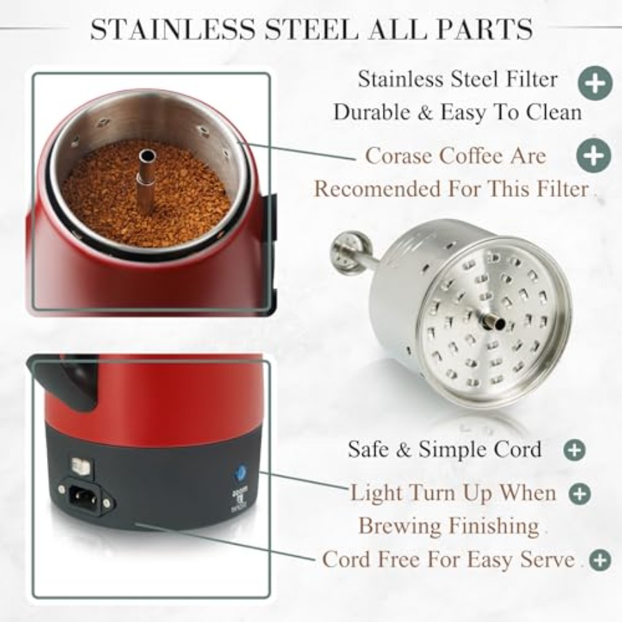 Electric Coffee Percolator for - Camp Percolator Coffee ulasan dan harga