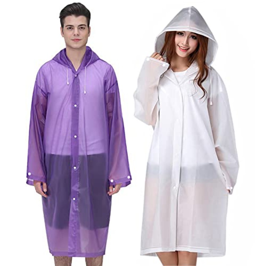 Rain Ponchos Raincoats for Adu - Camping Rain Poncho ulasan dan harga