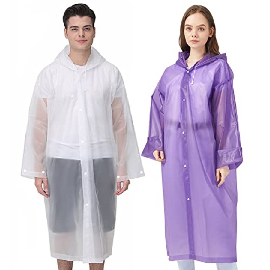 Rain Ponchos Raincoats for Adu - Camping Rain Poncho ulasan dan harga