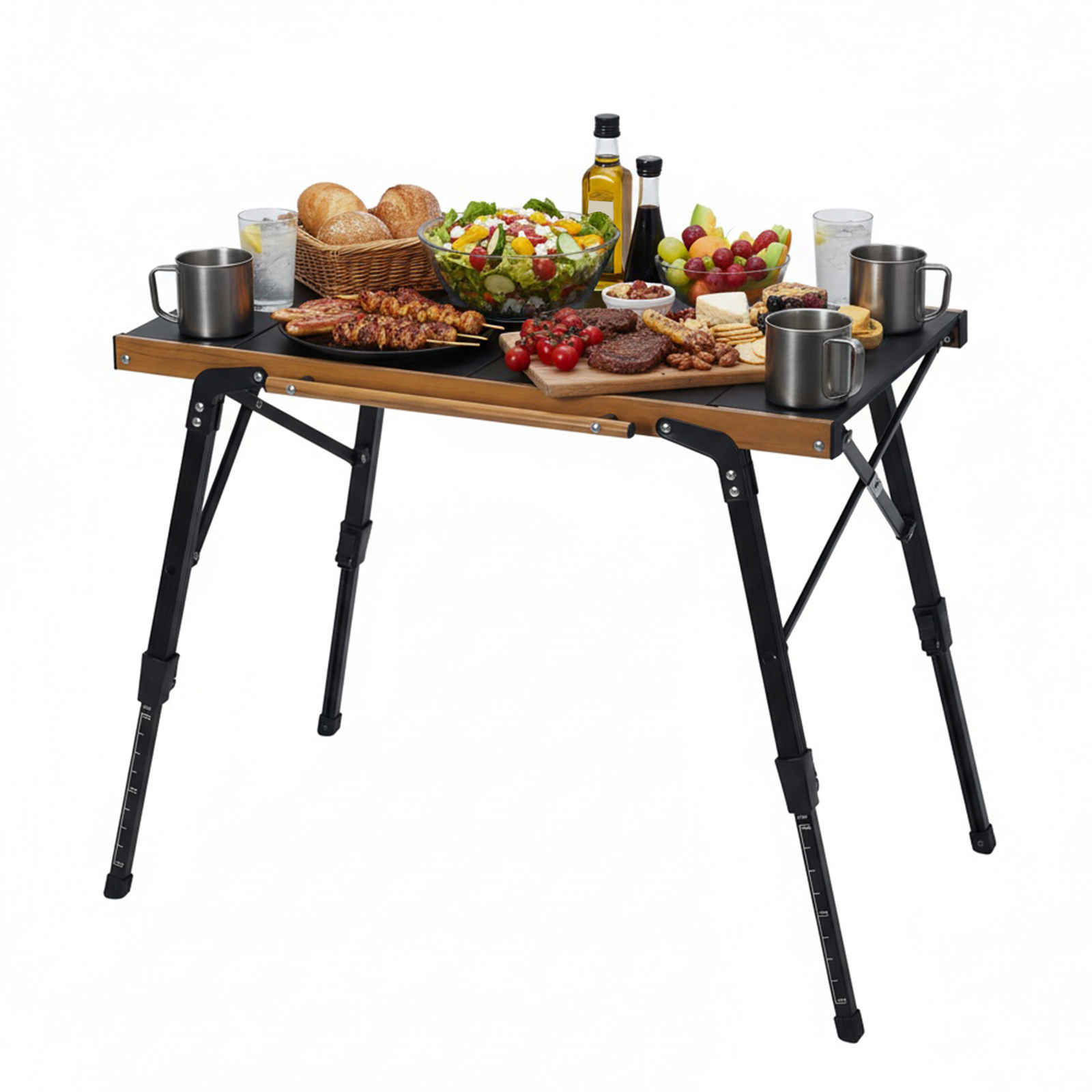 Portable Camping Table with St - Outdoor Camping Table With Storage ulasan dan harga
