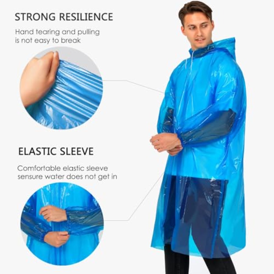 Disposable Rain Ponchos for Ad - Camping Rain Poncho ulasan dan harga