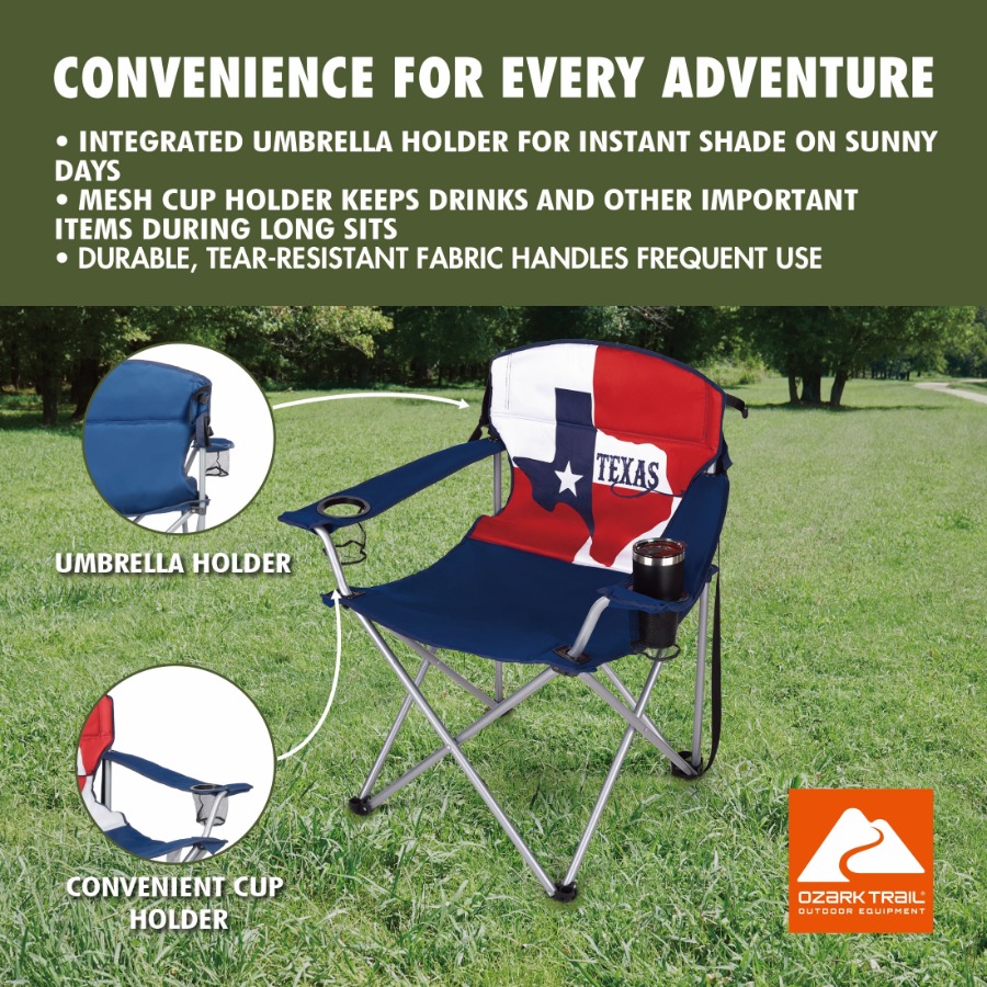 Texas Big Tall Camp Chair with - Outdoor Camping In Texas ulasan dan harga