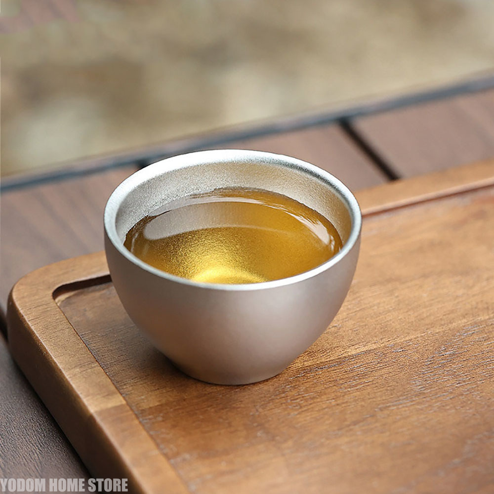Small 100% Titanium Tea Cup Do - Outdoor Camping Kitchen ulasan dan harga
