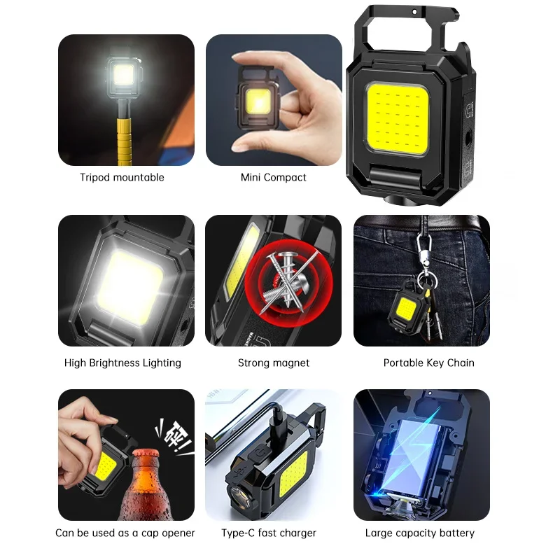 Mini Flashlight Keychain Light - Outdoor Camping Lantern ulasan dan harga