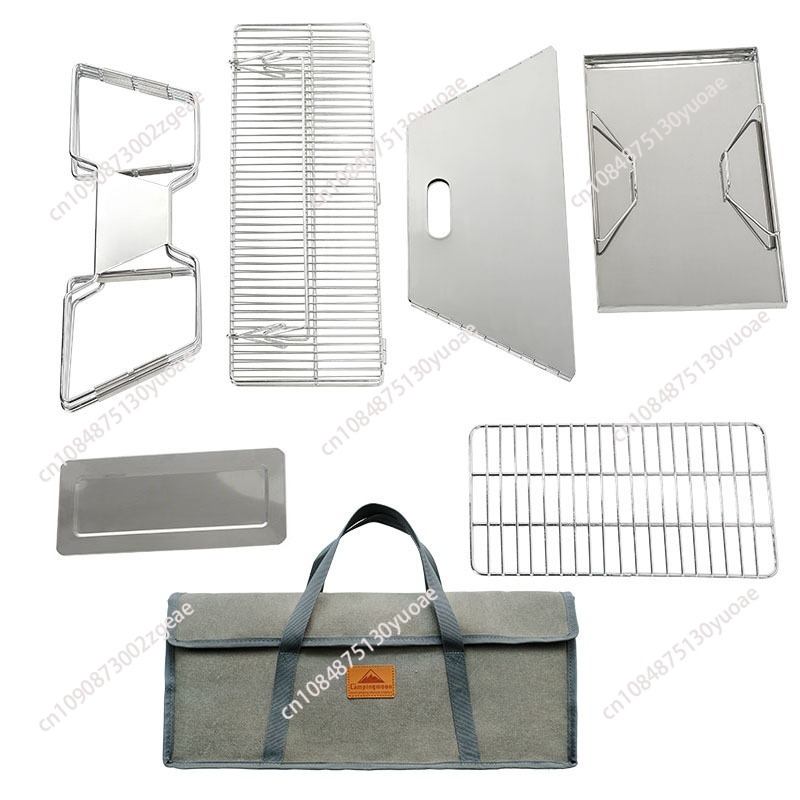 Portable Stainless Steel Foldi - Outdoor Camping Fire Pit ulasan dan harga