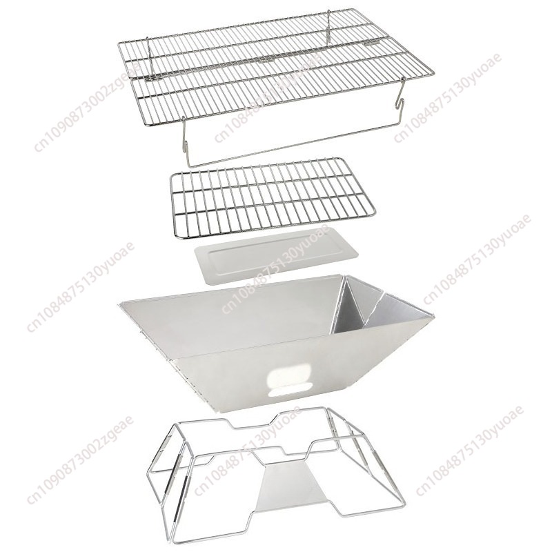 Portable Stainless Steel Foldi - Outdoor Camping Fire Pit ulasan dan harga