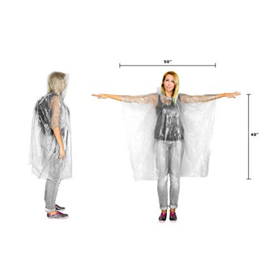 Clear Emergency Rain Ponchos A - Camping Rain Poncho ulasan dan harga