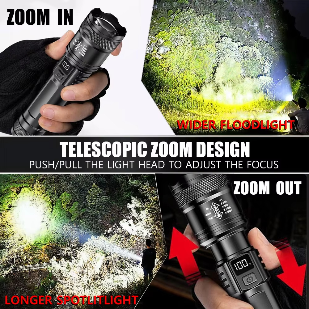 100000LM Ultra-bright Flashlig - Outdoor Camping Lantern ulasan dan harga