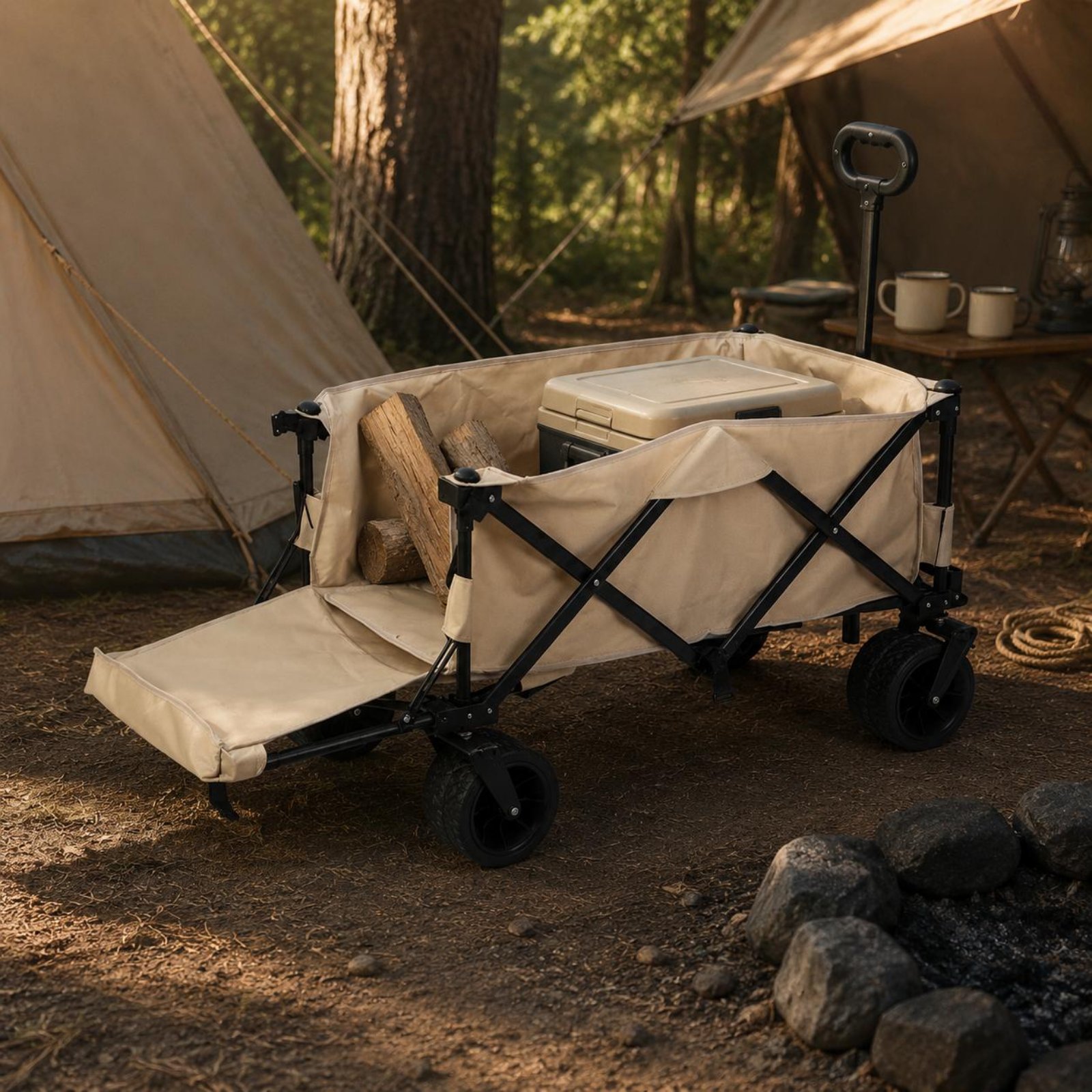 Wagon Table Vehicle Portable C - Outdoor Camping Vehicle ulasan dan harga