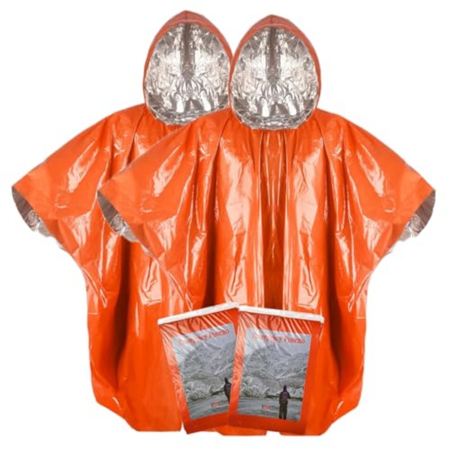 Thickened Emergency Rain Ponch - Camping Rain Poncho ulasan dan harga
