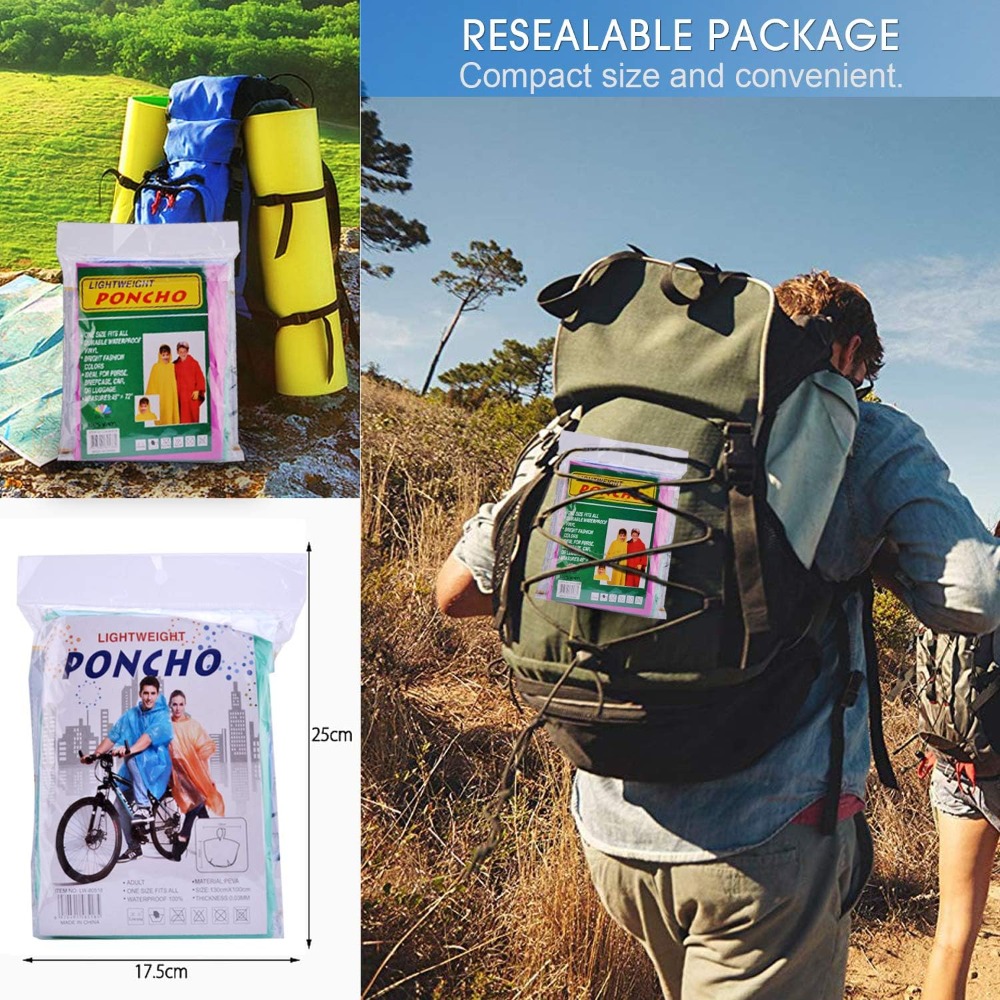 Disposable Rain Ponchos for Ad - Camping Rain Poncho ulasan dan harga