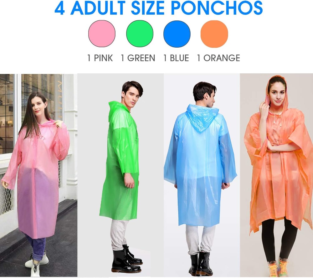 Disposable Rain Ponchos for Ad - Camping Rain Poncho ulasan dan harga