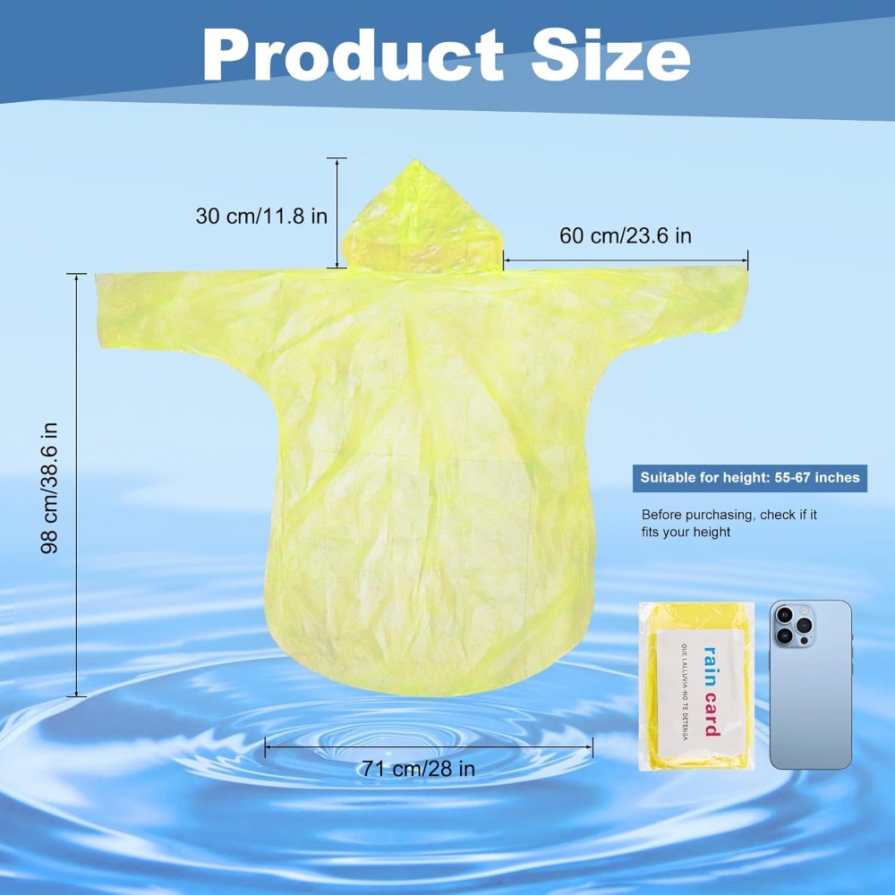 twoworld 30 Pcs Disposable Rai - Camping Rain Poncho ulasan dan harga