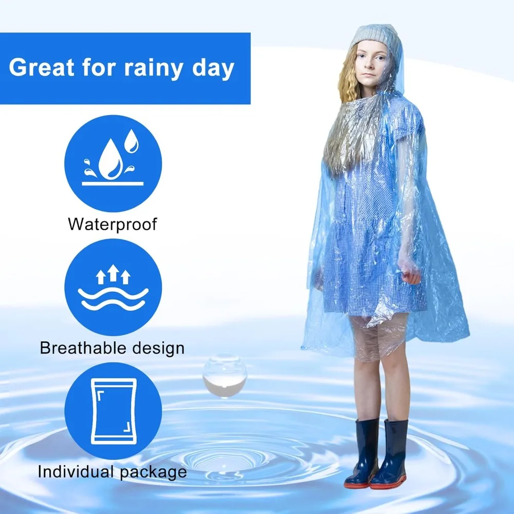 twoworld 30 Pcs Disposable Rai - Camping Rain Poncho ulasan dan harga