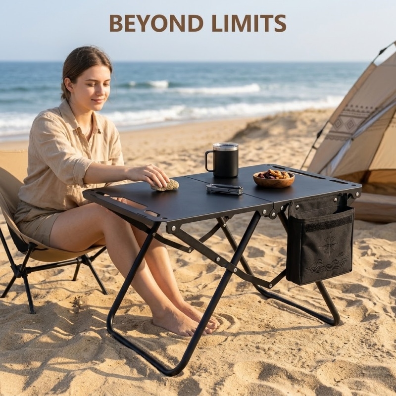 Foldable Outdoor Camping Beach - Outdoor Camping Table With Storage ulasan dan harga