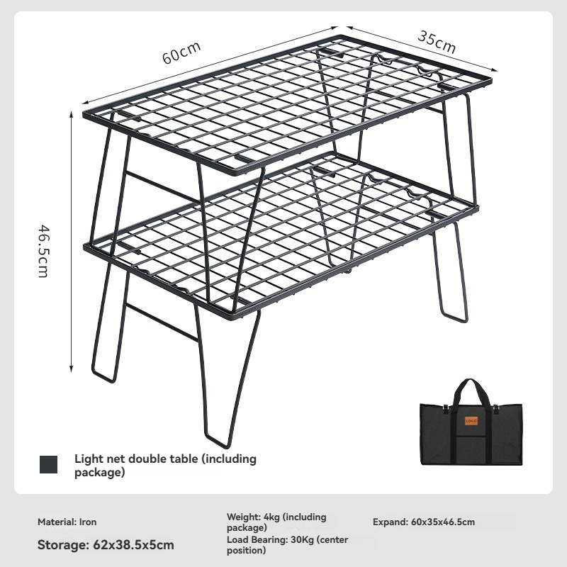 CAMPINGMOON T-235-2T 2Layers P - Outdoor Camping Table With Storage ulasan dan harga