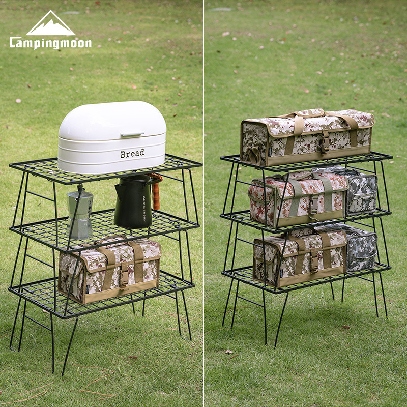 CAMPINGMOON T-235-2T 2Layers P - Outdoor Camping Table With Storage ulasan dan harga