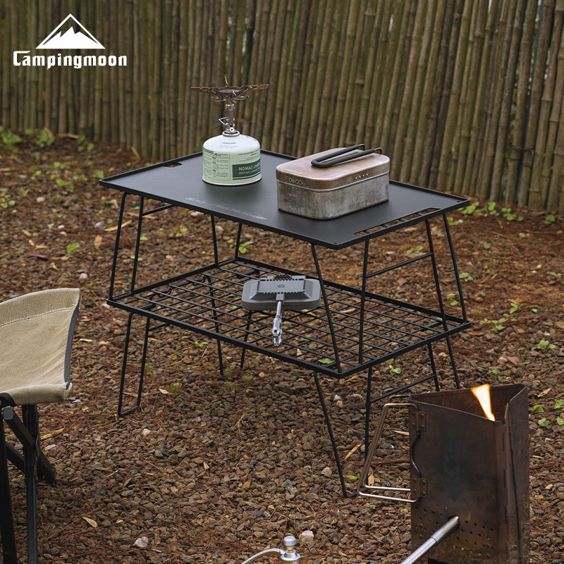 CAMPINGMOON T-235-2T 2Layers P - Outdoor Camping Table With Storage ulasan dan harga