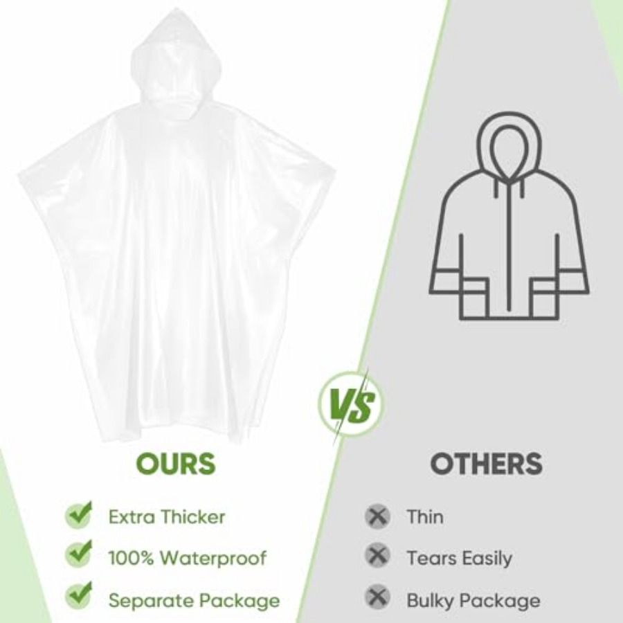APEXUP Disposable Rain Ponchos - Camping Rain Poncho ulasan dan harga