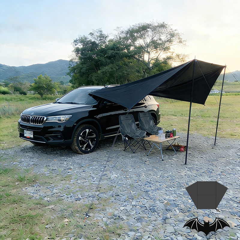 Bat Shape Car Side Awning Blac - Outdoor Camping Car Tail Tent ulasan dan harga