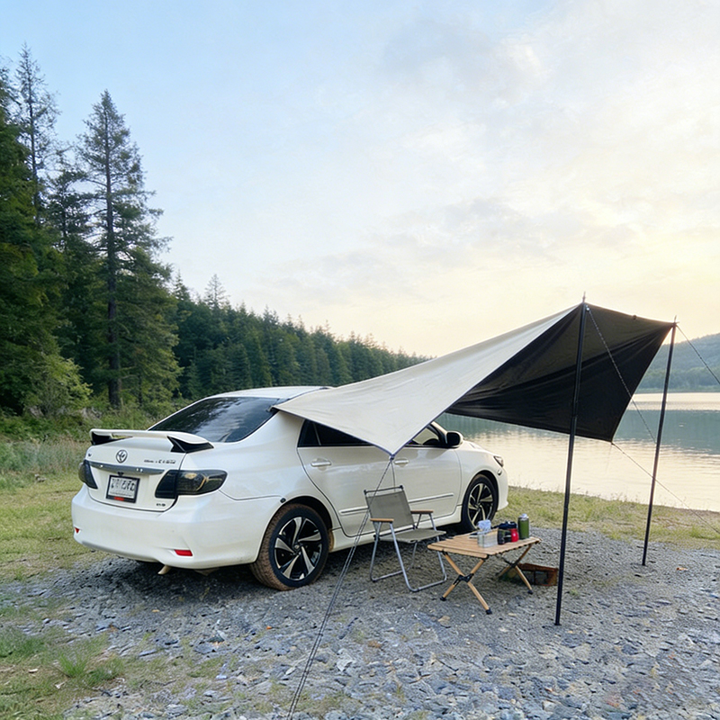 Bat Shape Car Side Awning Blac - Outdoor Camping Car Tail Tent ulasan dan harga